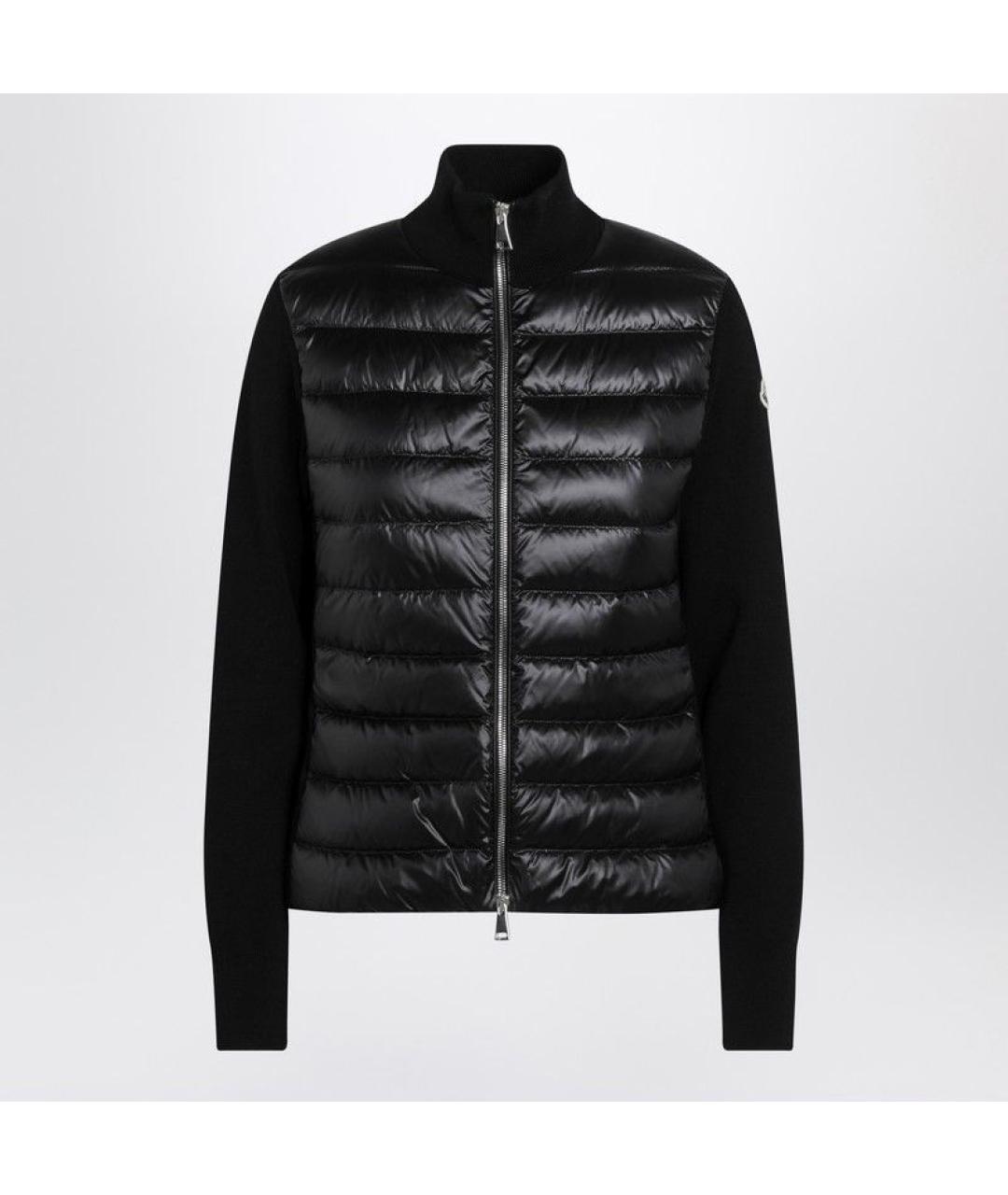 MONCLER Черный шерстяной кардиган, фото 3