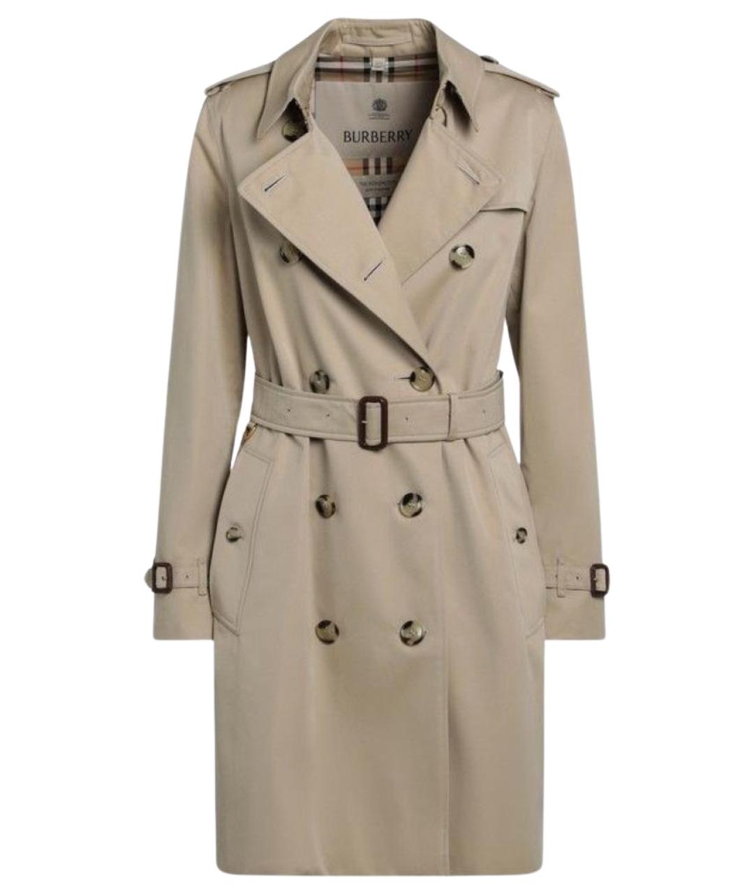 BURBERRY Бежевый хлопковый тренч/плащ, фото 1