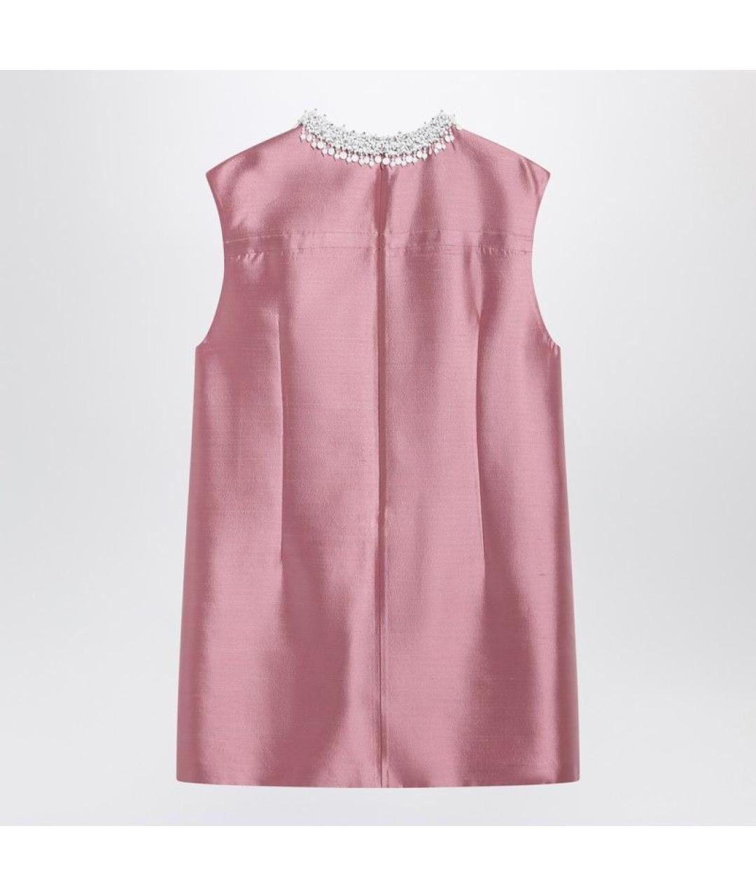 PRADA Розовое шерстяное коктейльное платье, фото 2