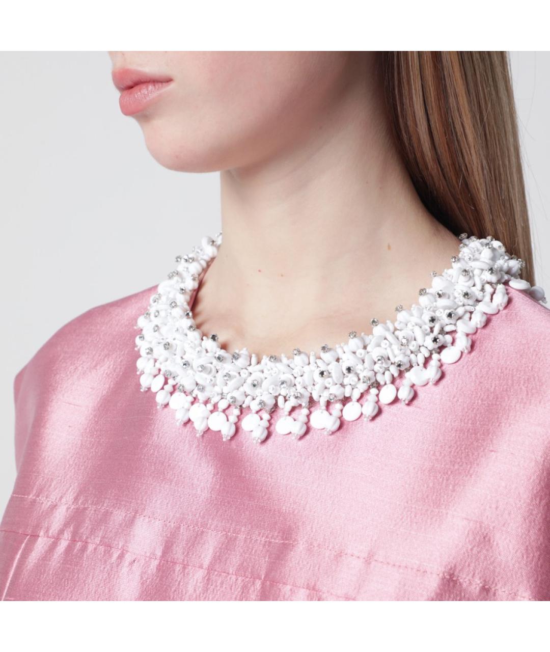 PRADA Розовое шерстяное коктейльное платье, фото 6