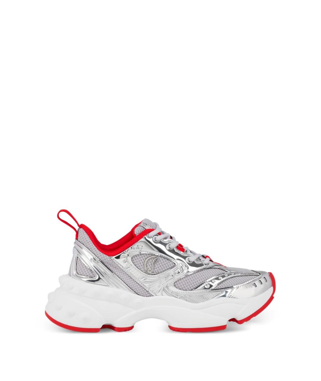 CHRISTIAN LOUBOUTIN Серебряные кроссовки, фото 1