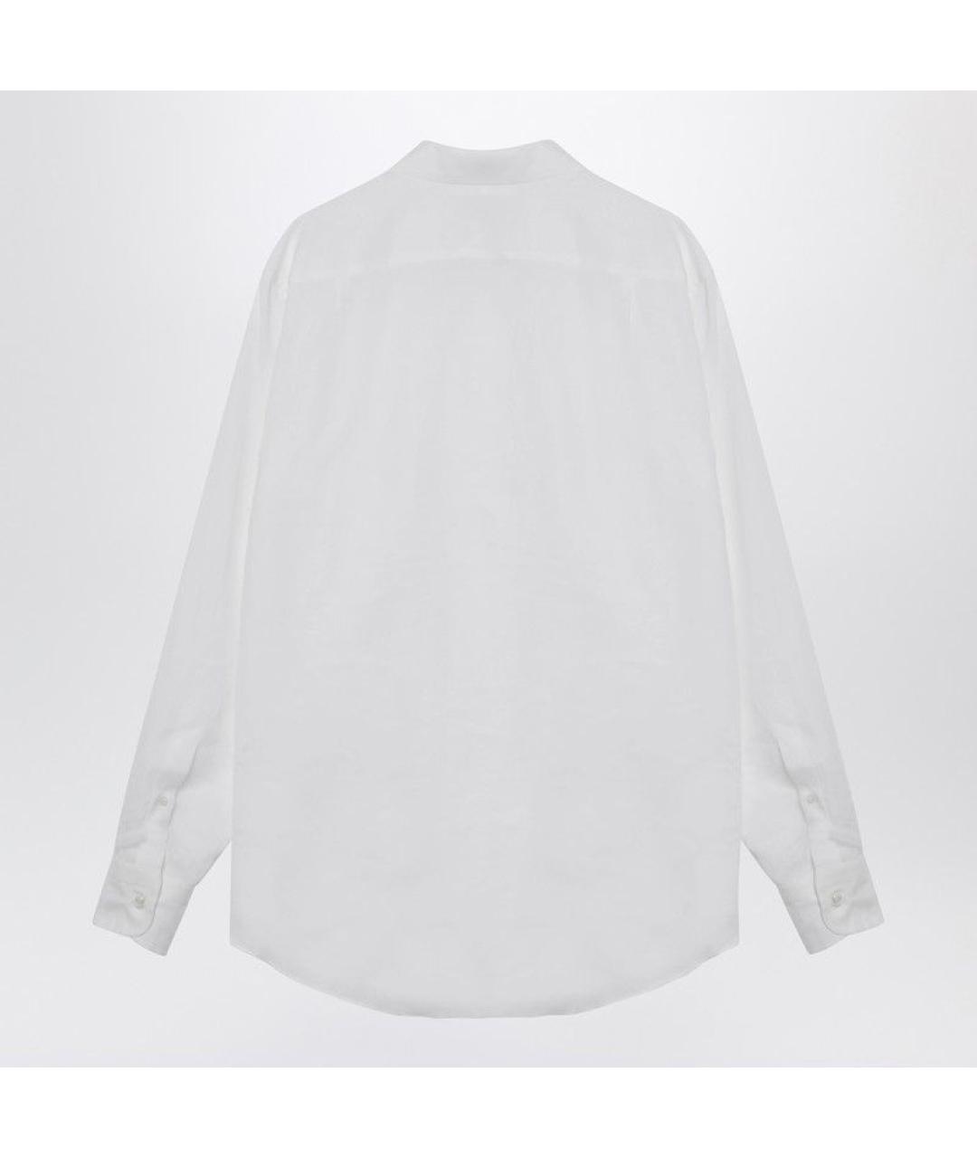 LORO PIANA Белая льняная кэжуал рубашка, фото 2