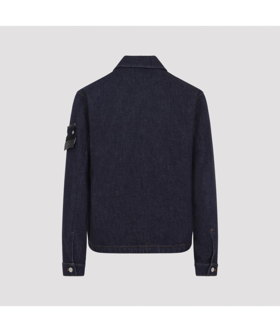 STONE ISLAND Темно-синяя хлопковая куртка, фото 3