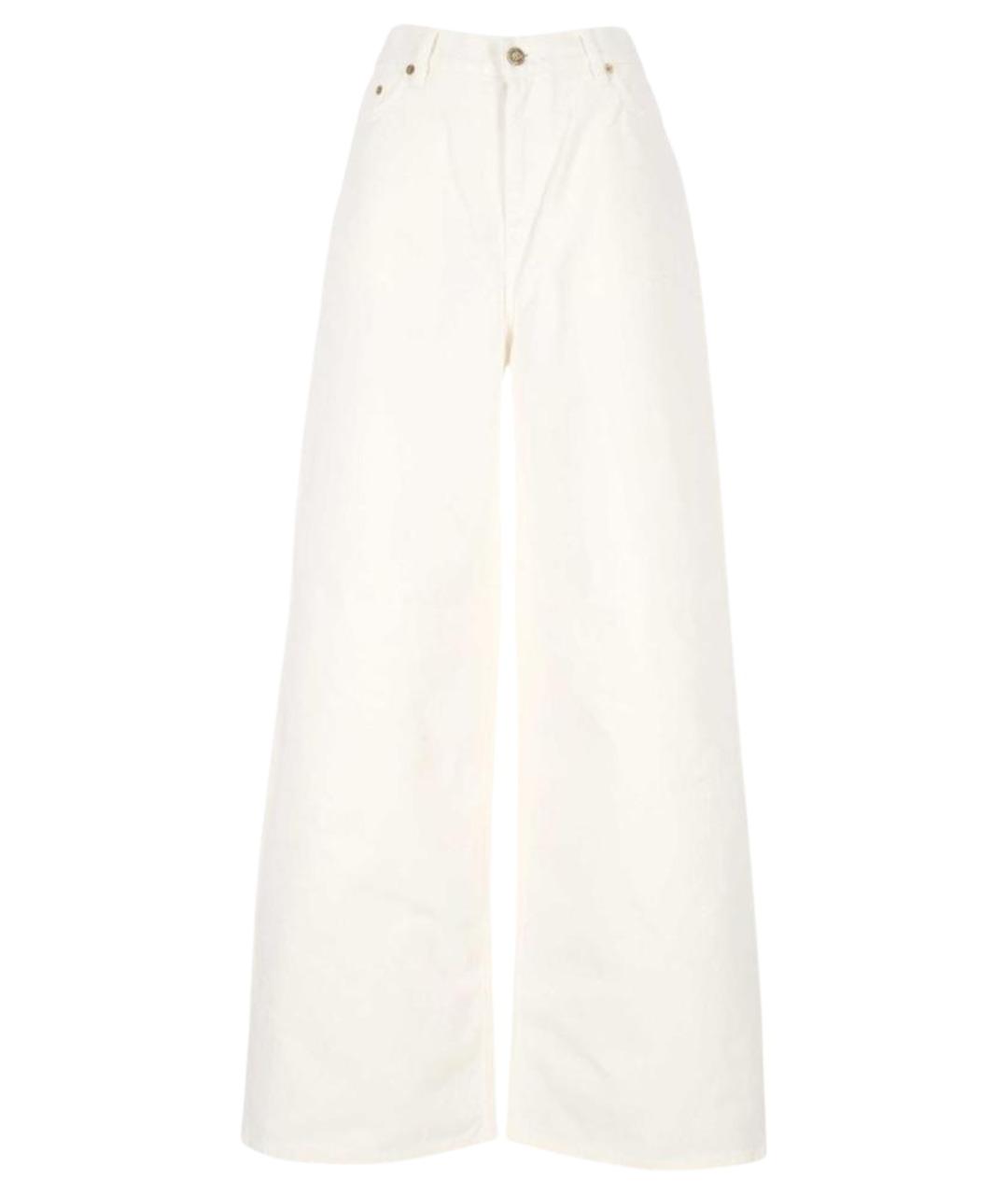 GOLDEN GOOSE DELUXE BRAND Белые хлопковые прямые джинсы, фото 1