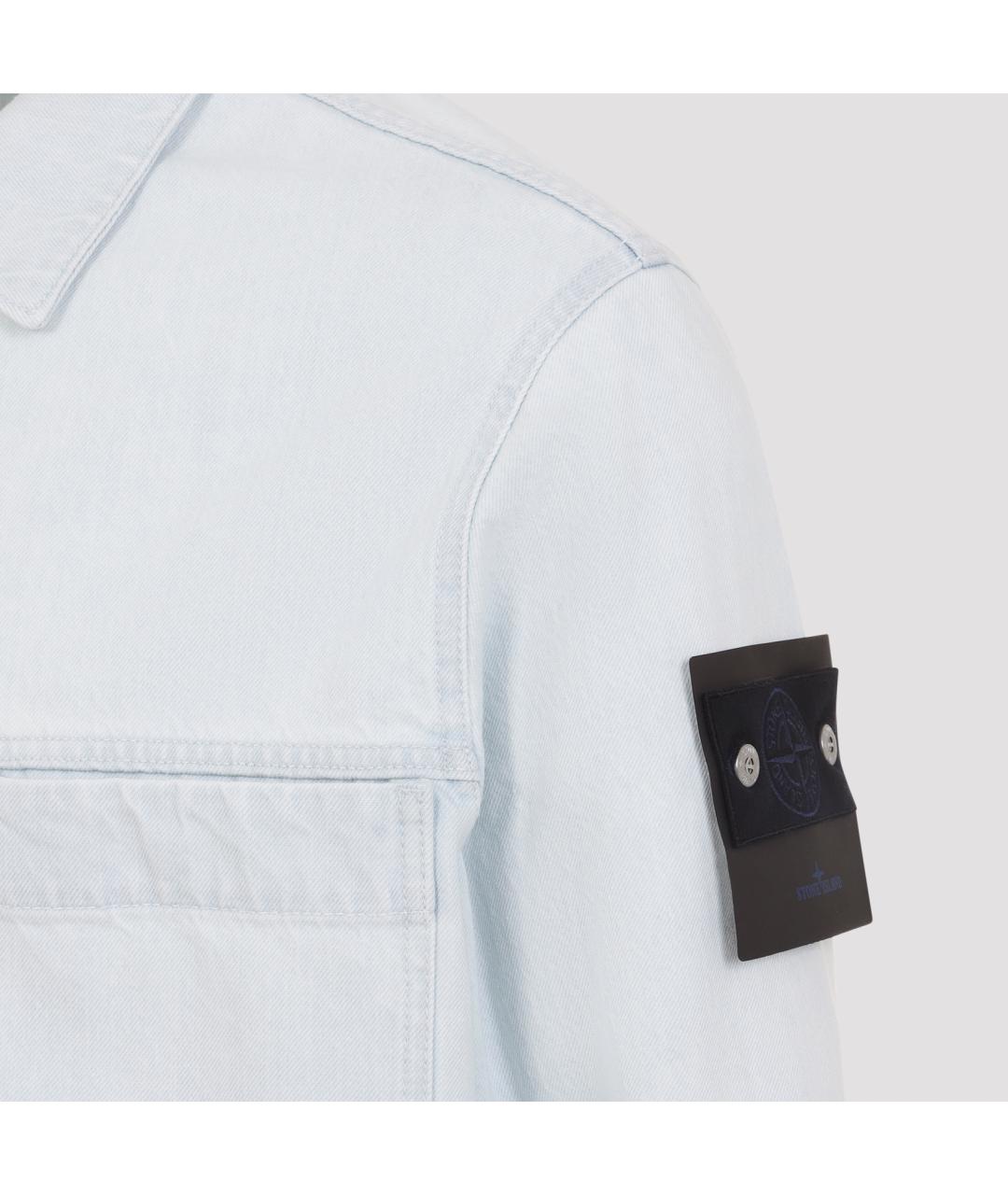 STONE ISLAND Голубая хлопковая куртка, фото 5