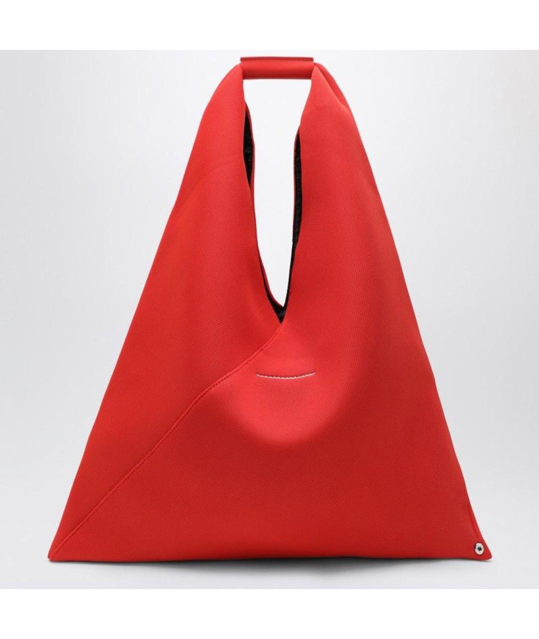 MM6 MAISON MARGIELA Оранжевая синтетическая сумка с короткими ручками, фото 2