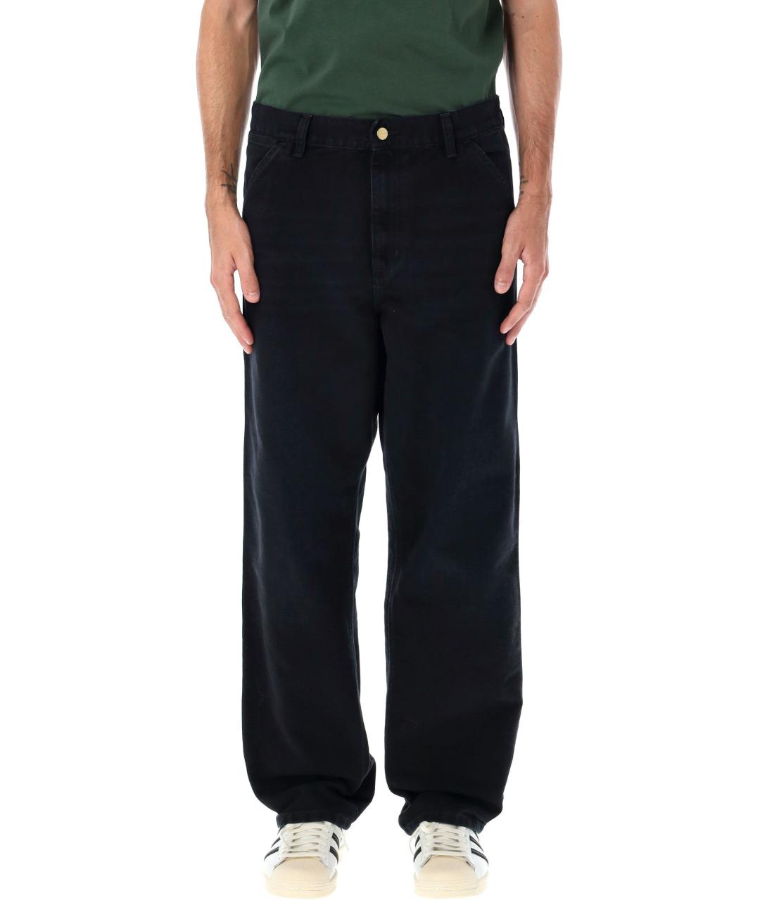 CARHARTT WIP Черные хлопковые прямые джинсы, фото 1