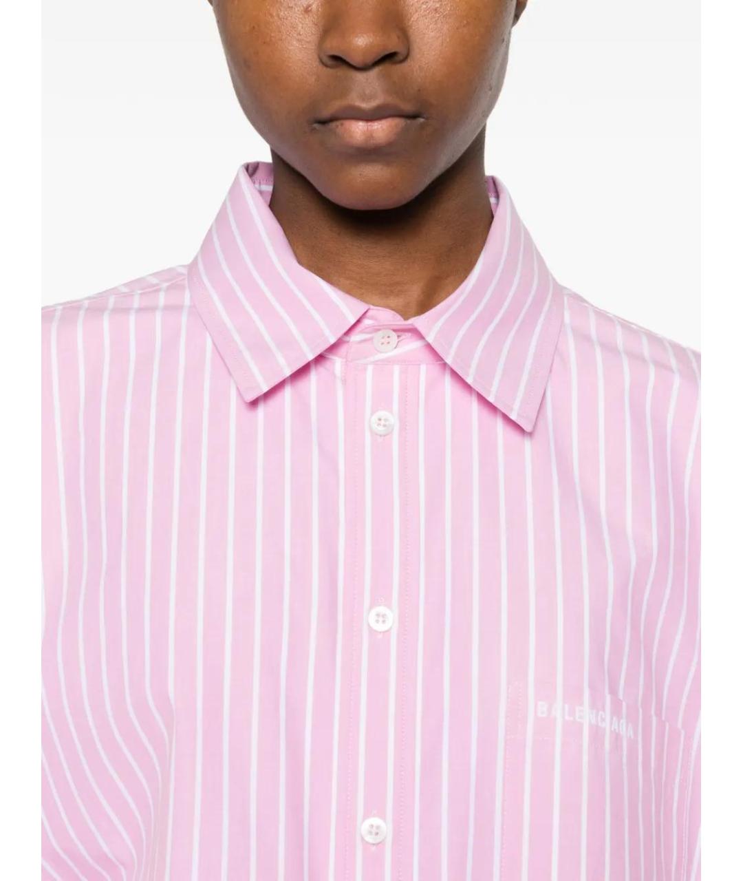 BALENCIAGA Розовая хлопковая рубашка, фото 5
