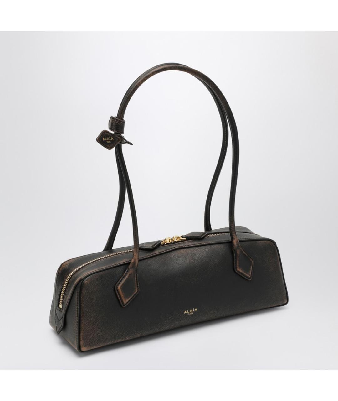 ALAIA Коричневая кожаная сумка через плечо, фото 4