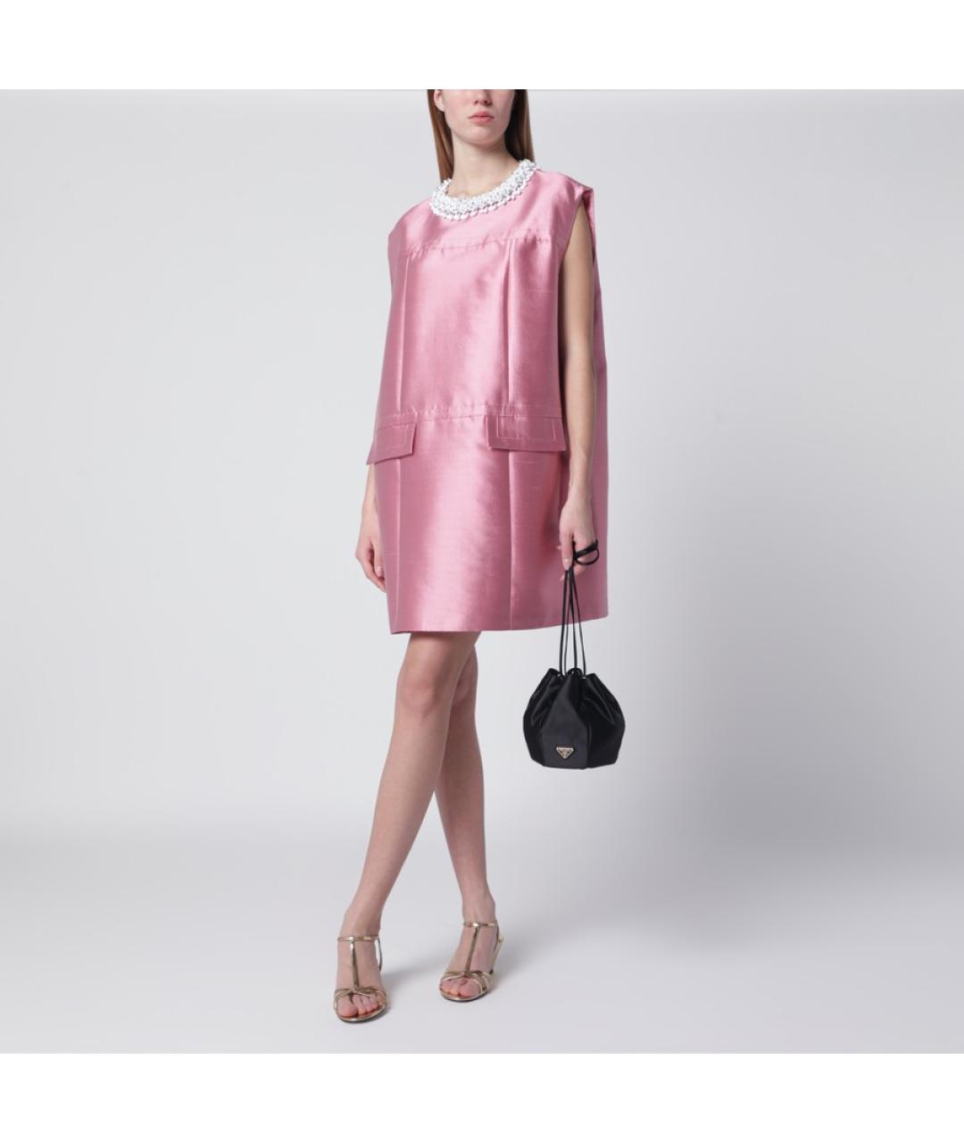 PRADA Черная шелковая сумка с короткими ручками, фото 3