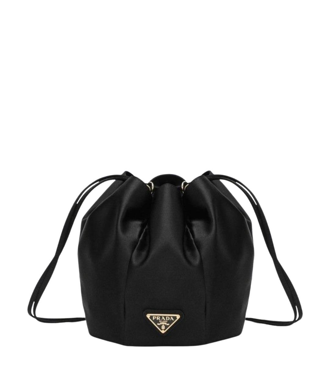 PRADA Черная шелковая сумка с короткими ручками, фото 1