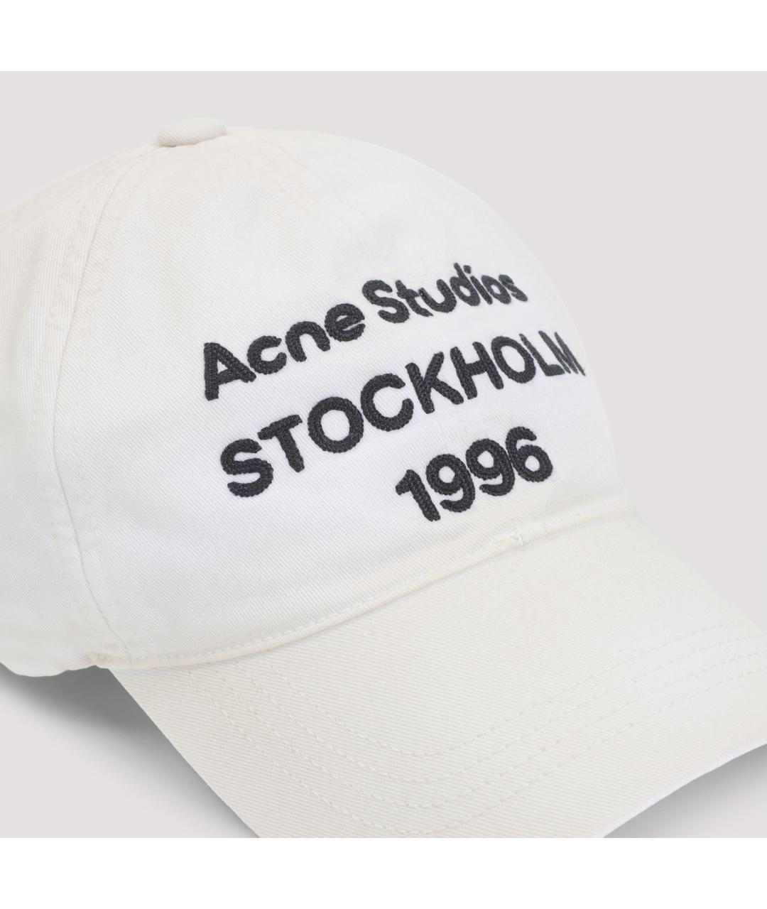 ACNE STUDIOS Белая хлопковая кепка, фото 4