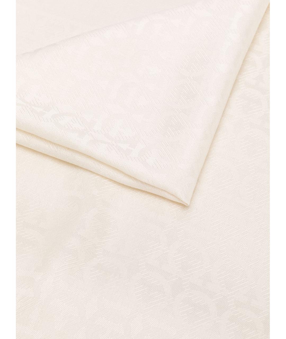 FERRAGAMO Белый шерстяной шарф, фото 2