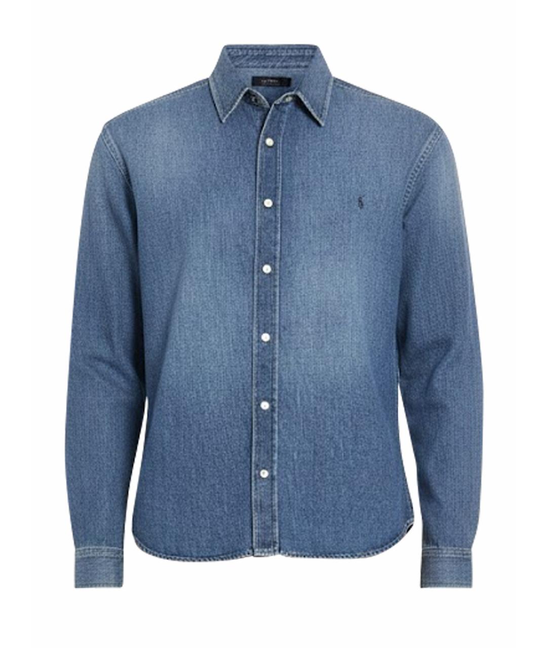 SAINT LAURENT Синяя хлопковая кэжуал рубашка, фото 1