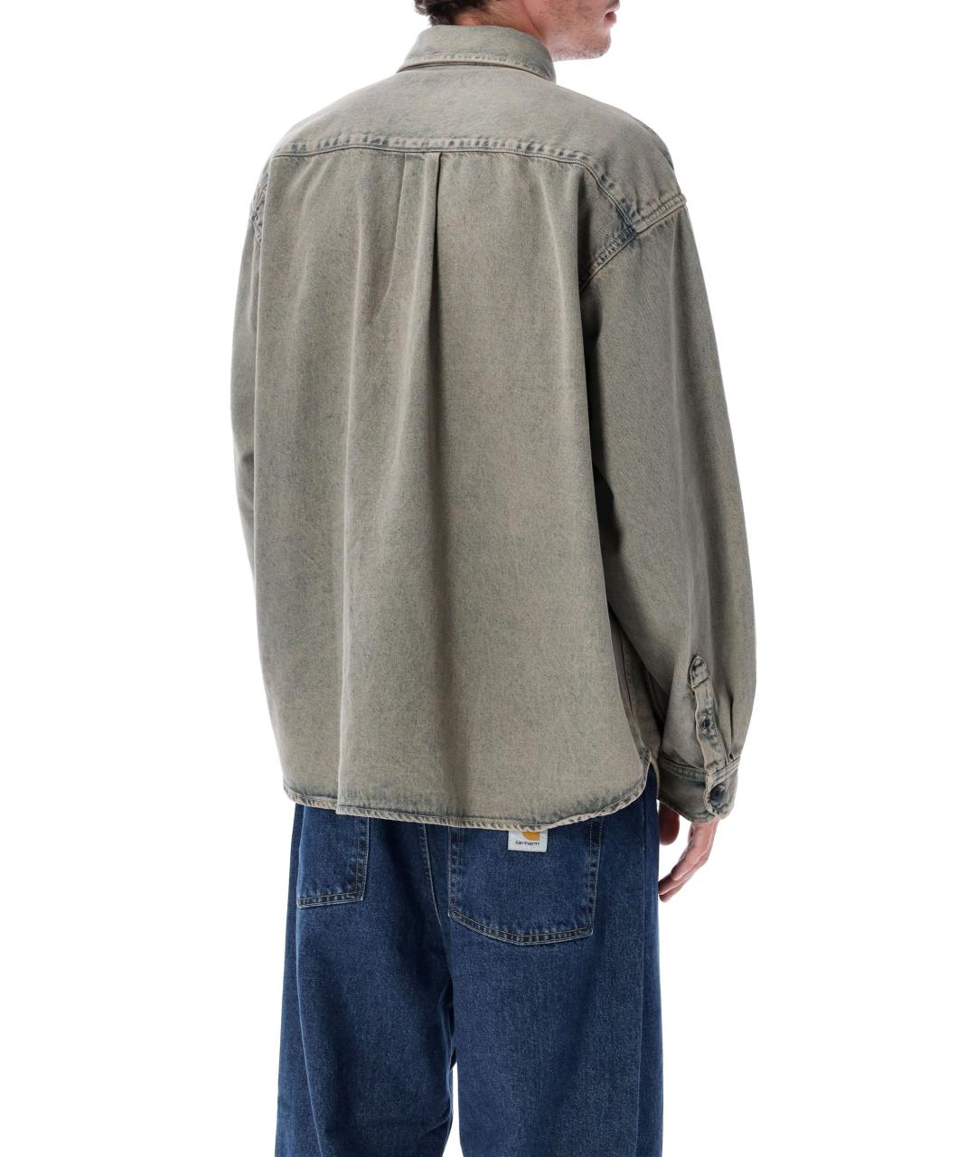 CARHARTT WIP Синяя хлопковая кэжуал рубашка, фото 2