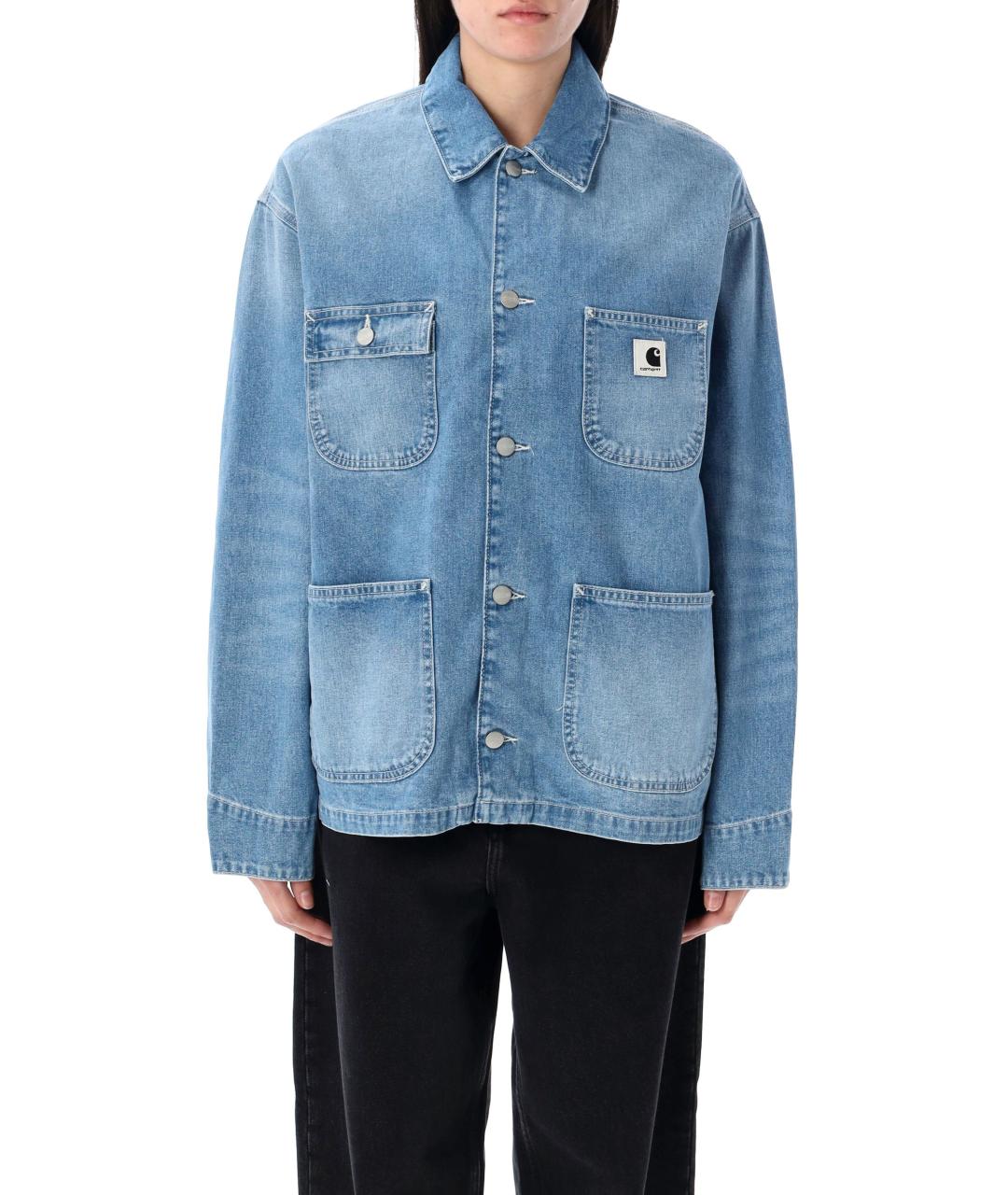 CARHARTT WIP Синяя хлопковая куртка, фото 4