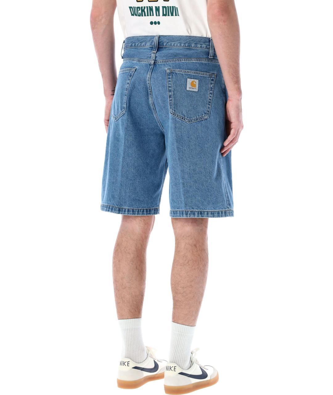 CARHARTT WIP Синие хлопковые шорты, фото 2