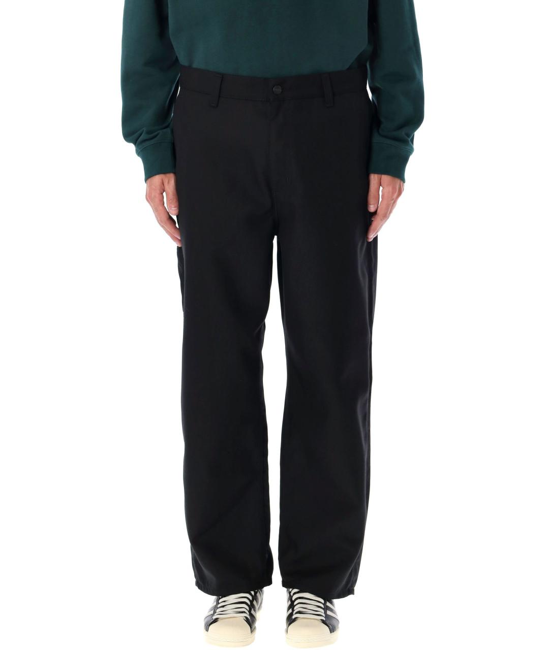 CARHARTT WIP Черные шерстяные повседневные брюки, фото 4