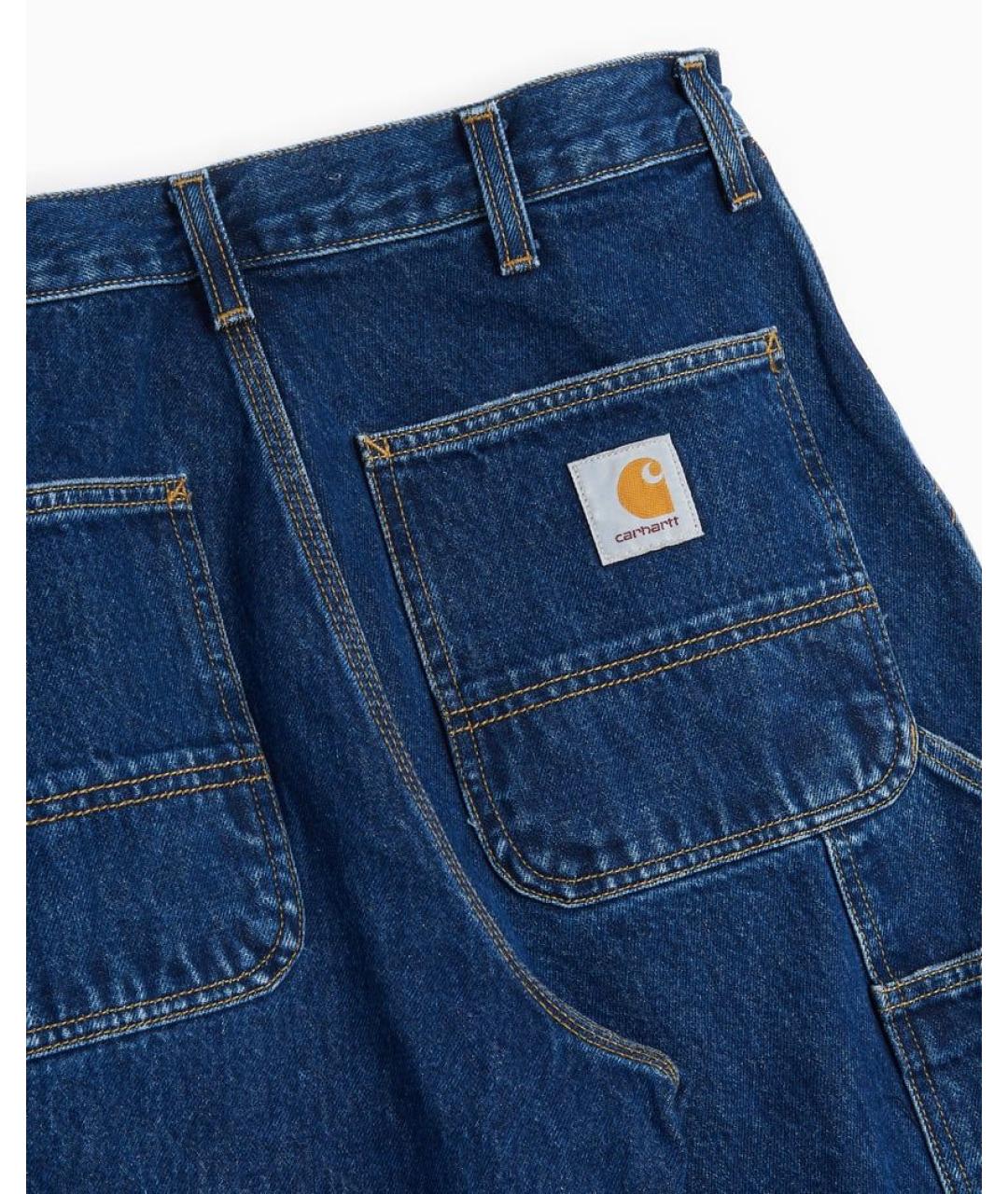CARHARTT WIP Синие хлопковые прямые джинсы, фото 4