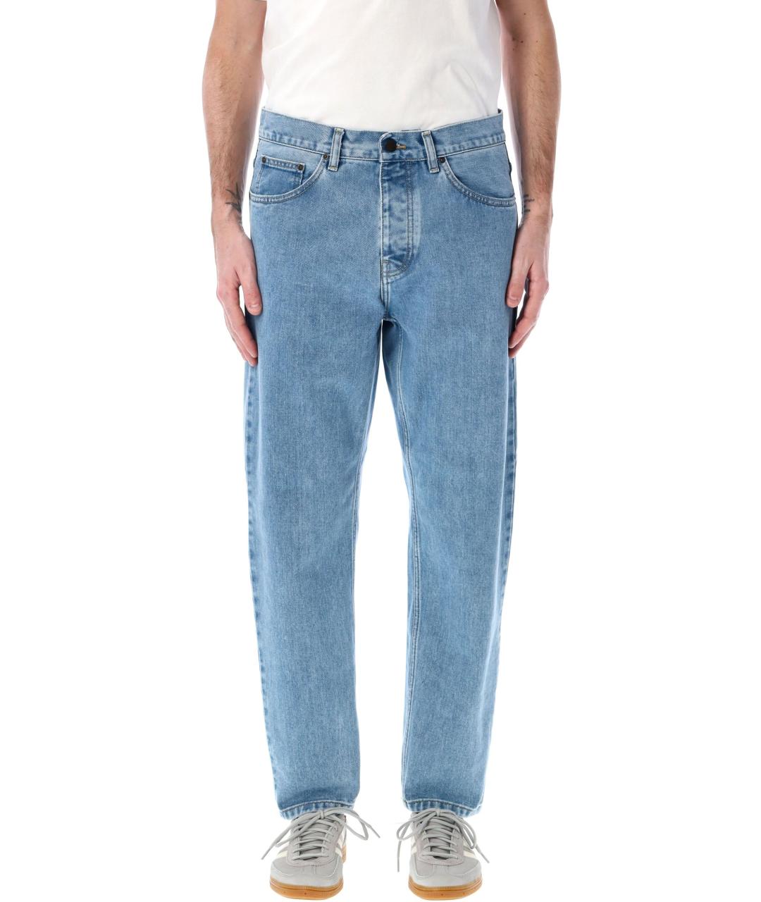 CARHARTT WIP Голубые хлопковые прямые джинсы, фото 1