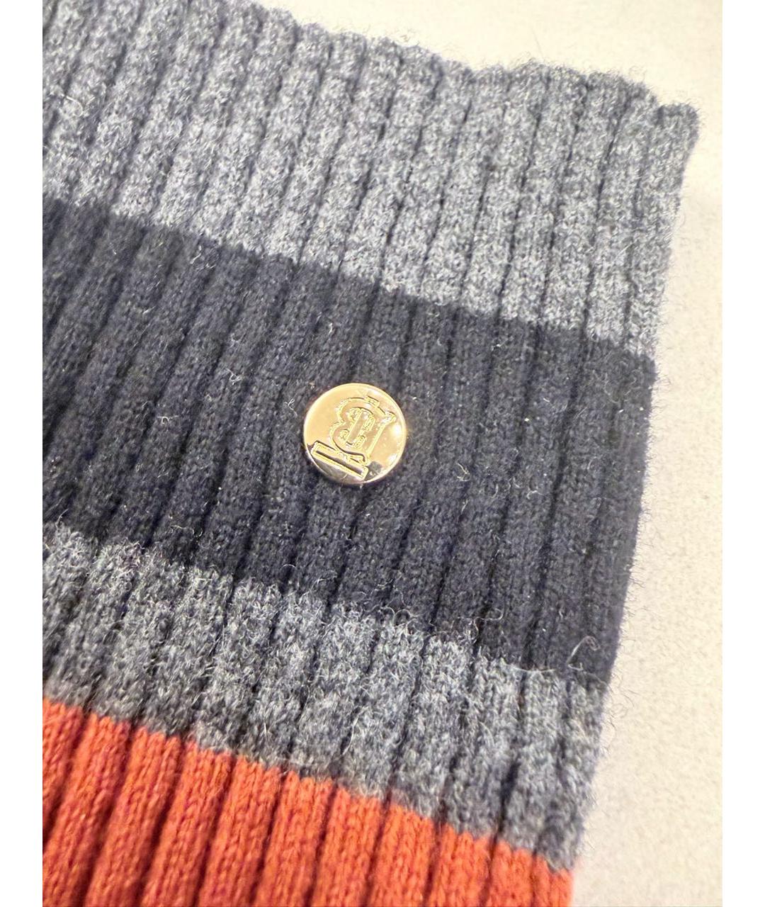 BURBERRY Серые шерстяные перчатки, фото 4