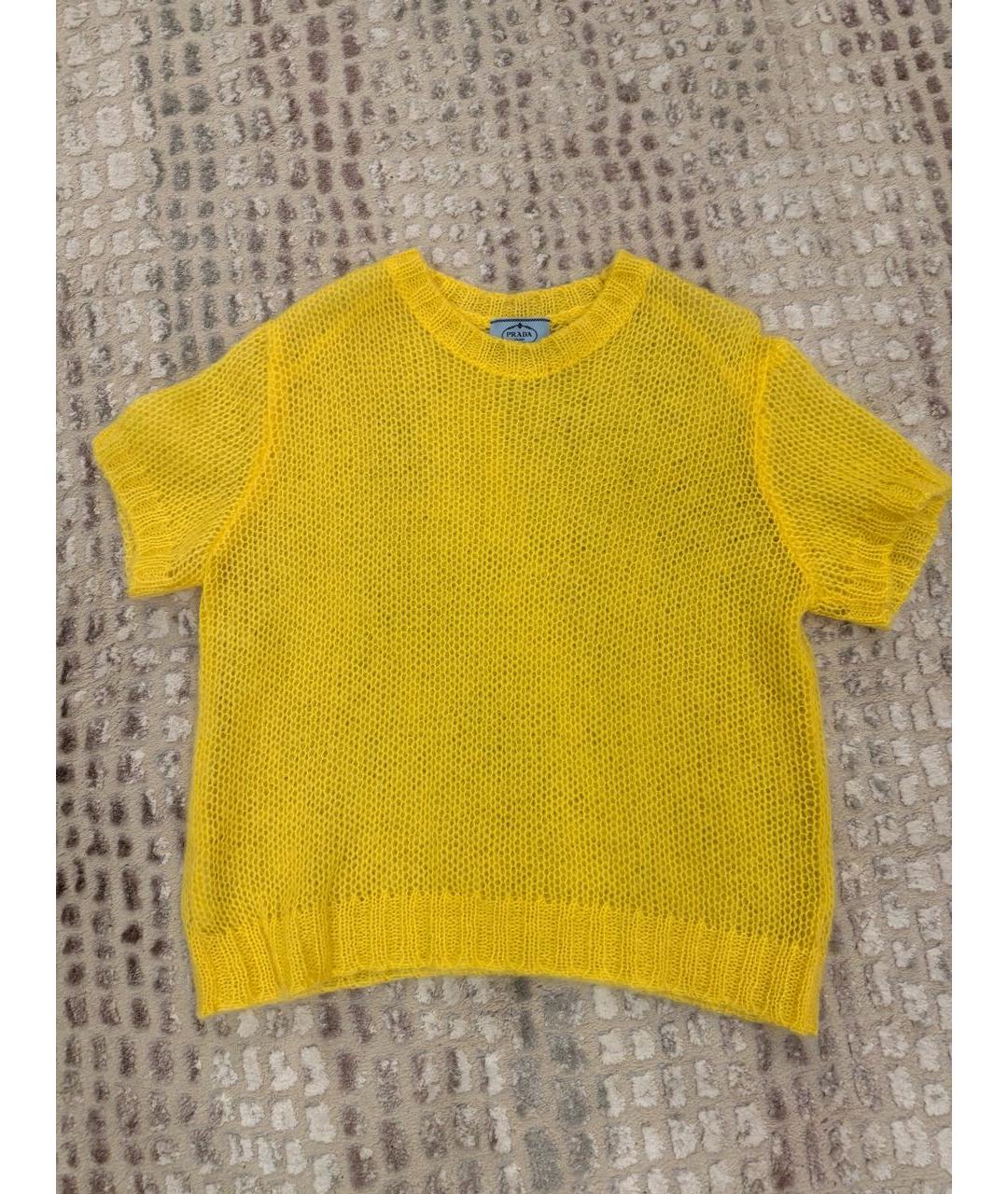 PRADA Желтый шерстяной джемпер / свитер, фото 5