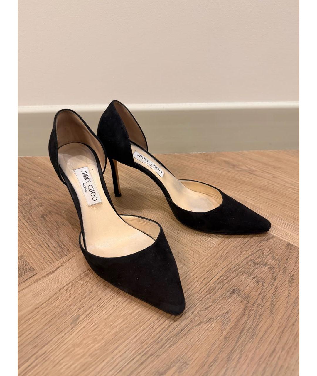 JIMMY CHOO Черные замшевые туфли, фото 3