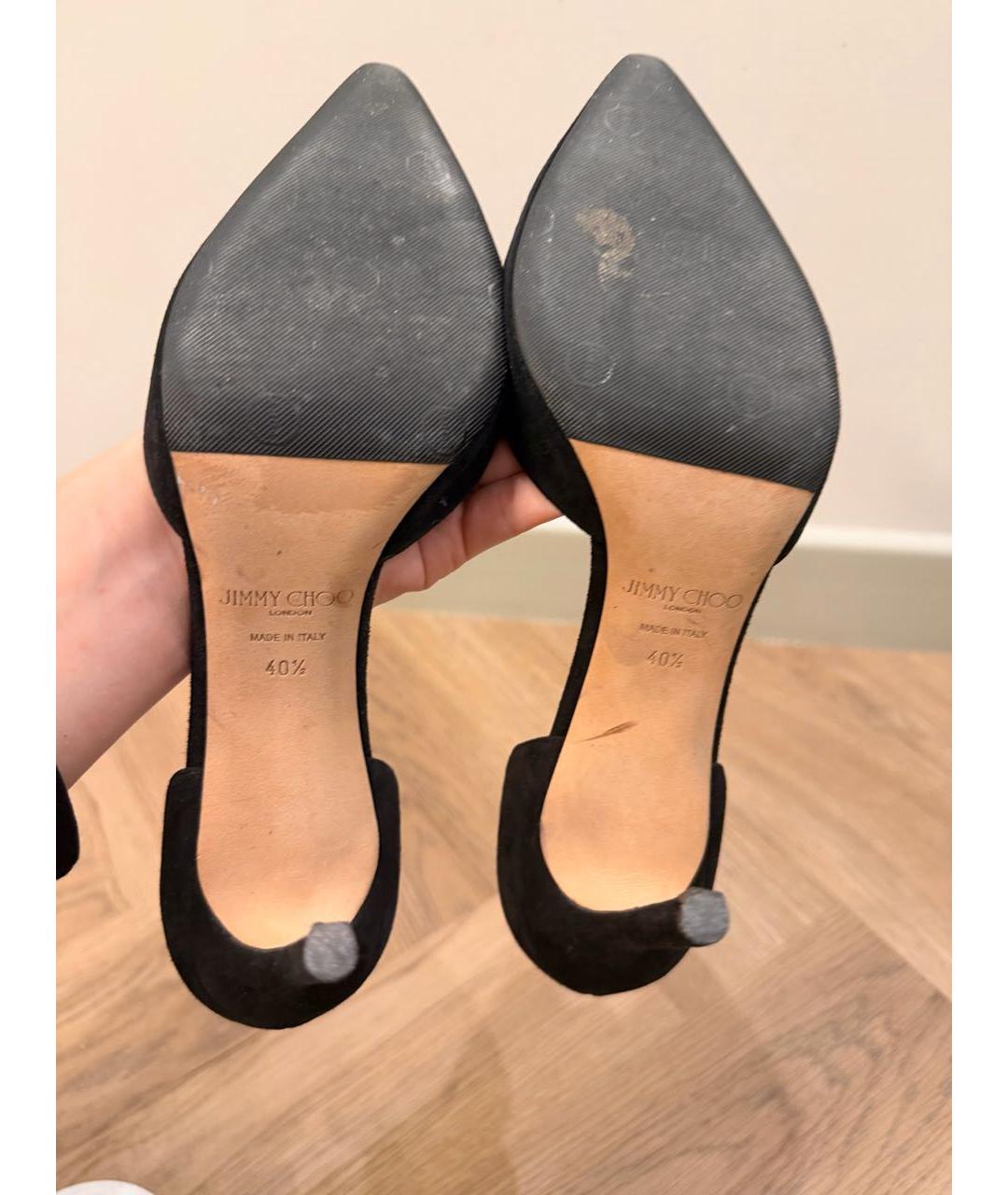 JIMMY CHOO Черные замшевые туфли, фото 7