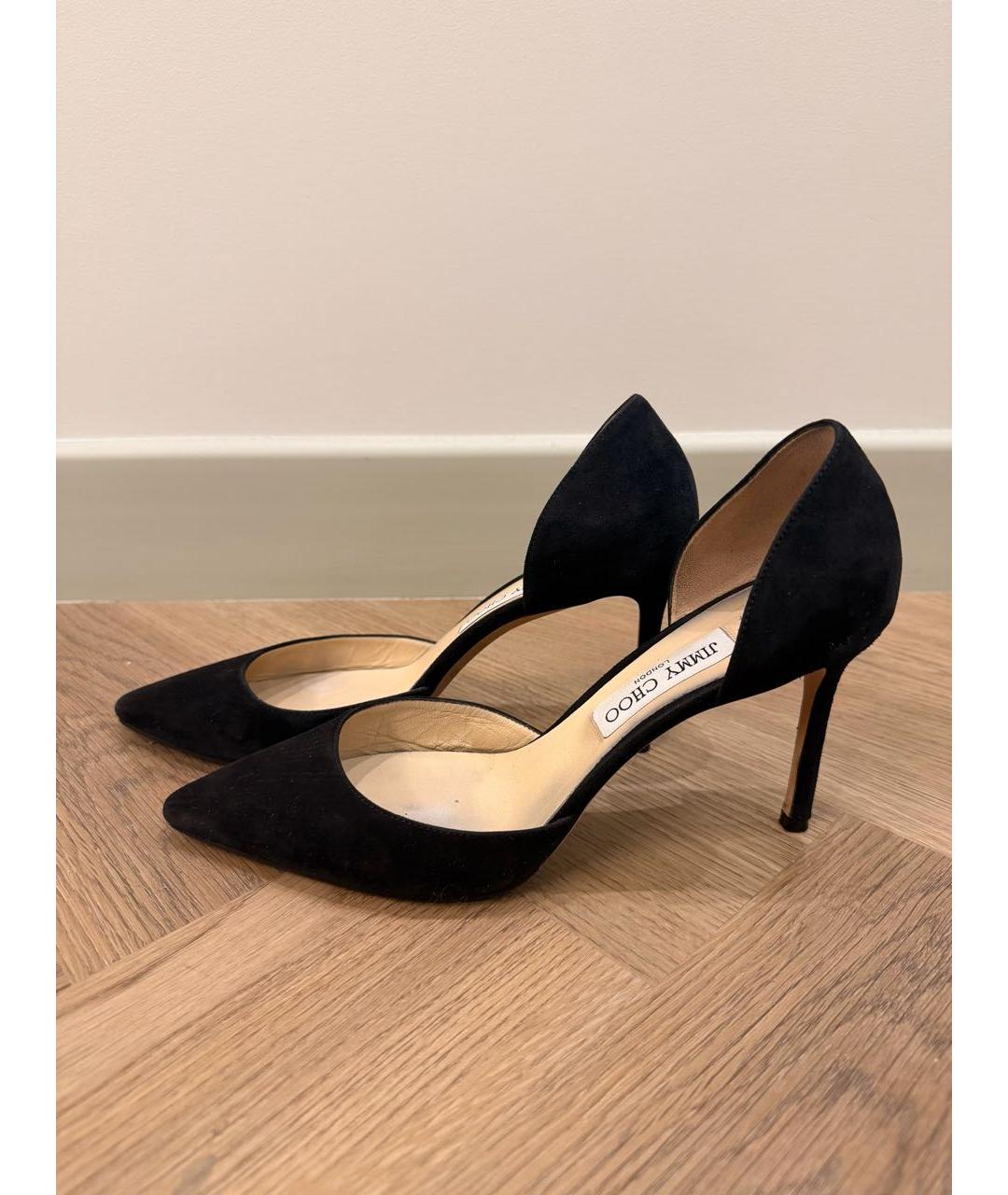 JIMMY CHOO Черные замшевые туфли, фото 5