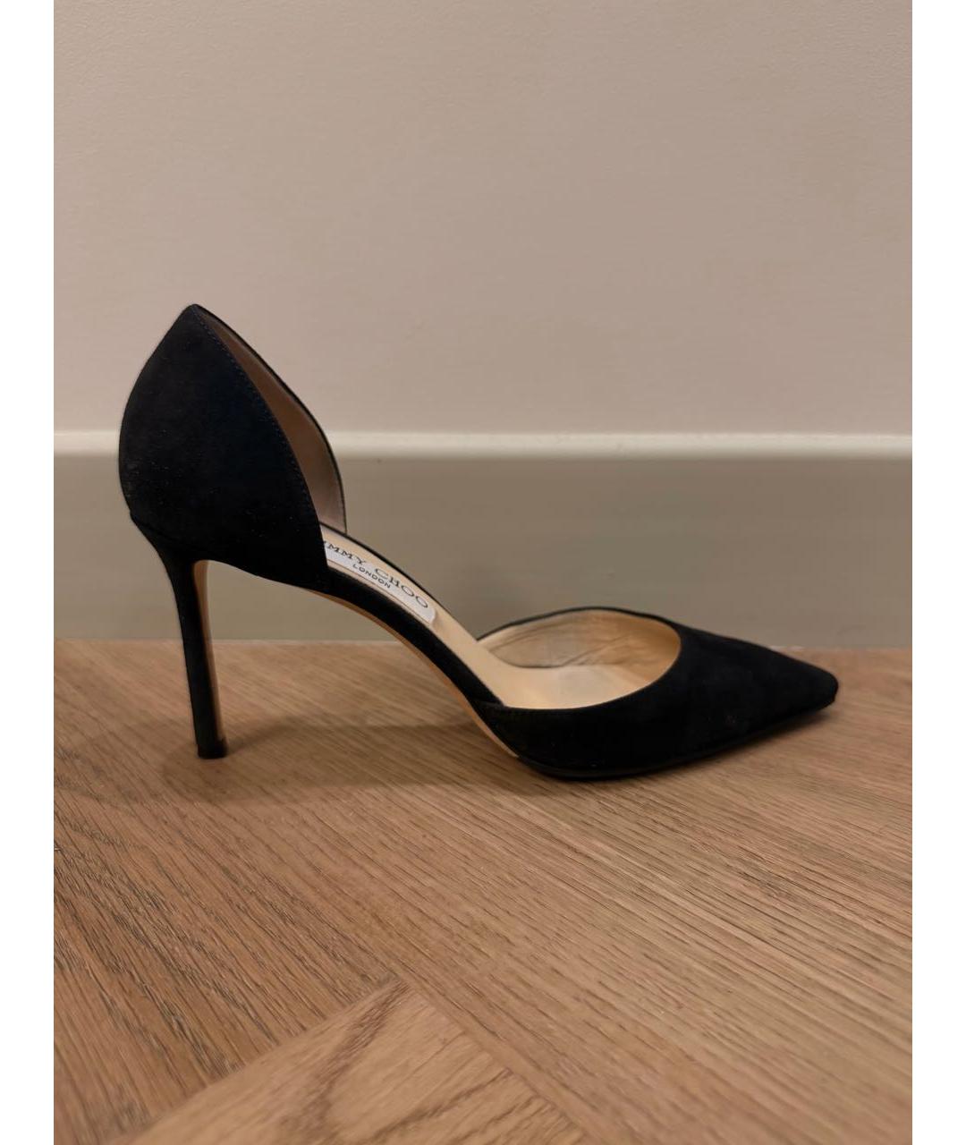 JIMMY CHOO Черные замшевые туфли, фото 8