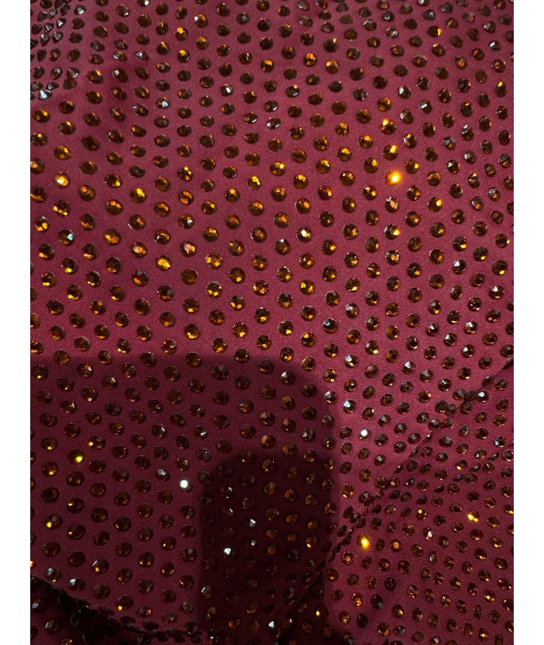 CULT GAIA Бордовое полиэстеровое коктейльное платье, фото 4