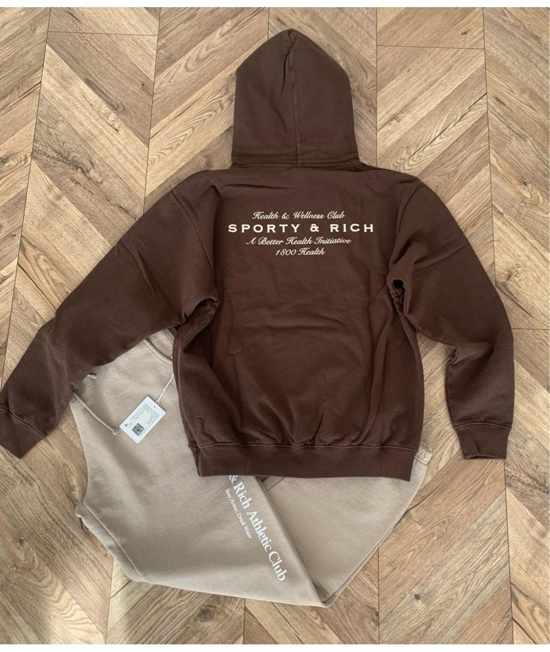 SPORTY AND RICH Коричневый хлопковый спортивные костюмы, фото 3