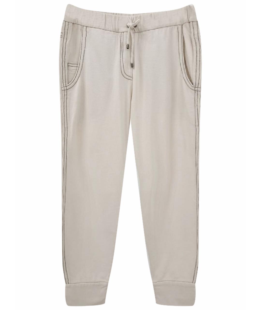 BRUNELLO CUCINELLI Бежевые брюки широкие, фото 1