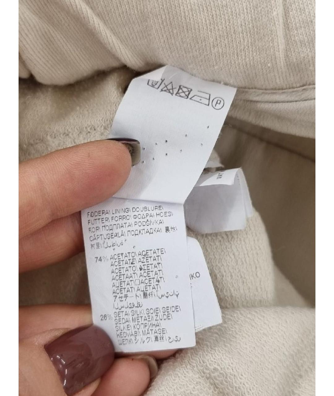 BRUNELLO CUCINELLI Бежевые брюки широкие, фото 5