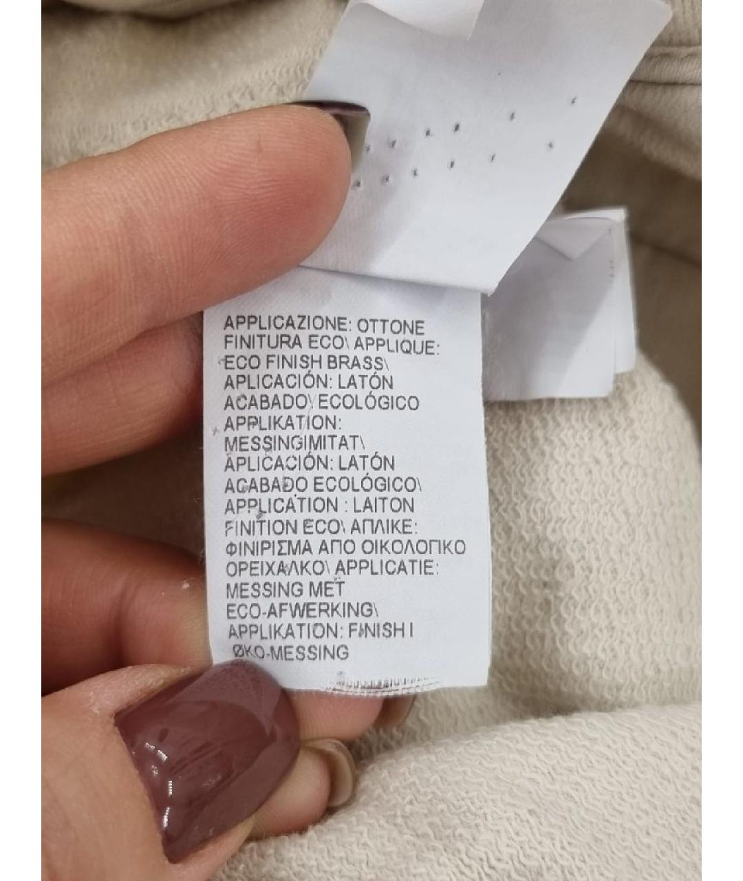 BRUNELLO CUCINELLI Бежевые брюки широкие, фото 6