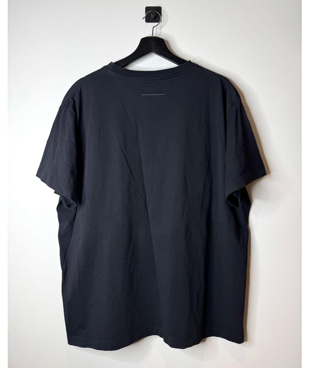 MM6 MAISON MARGIELA Черная хлопковая футболка, фото 3