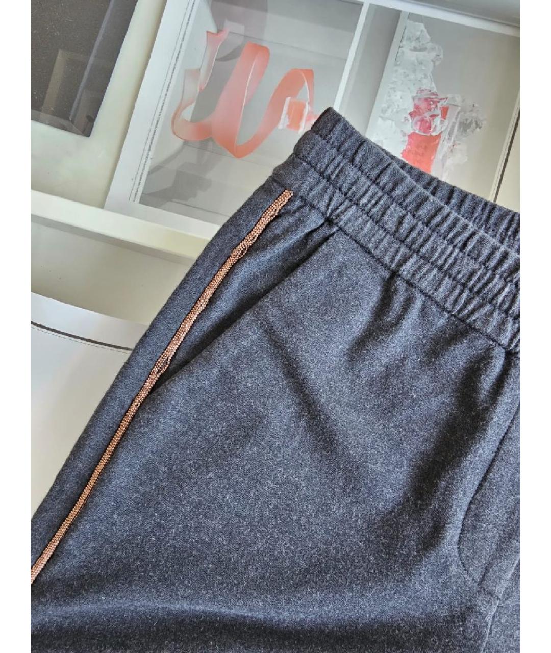 BRUNELLO CUCINELLI Бежевые брюки широкие, фото 4