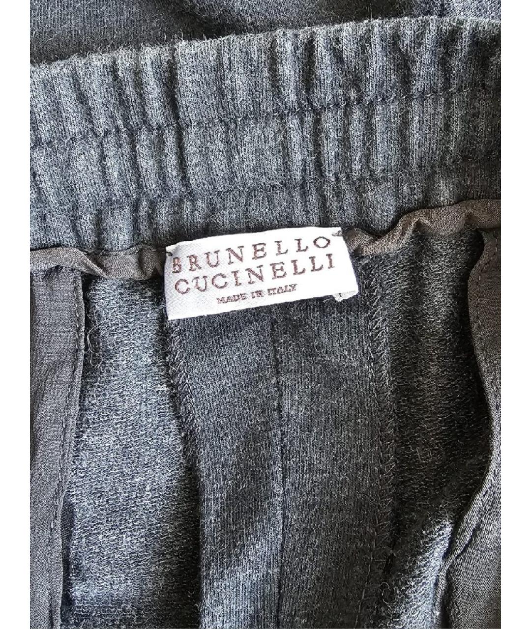 BRUNELLO CUCINELLI Бежевые брюки широкие, фото 3