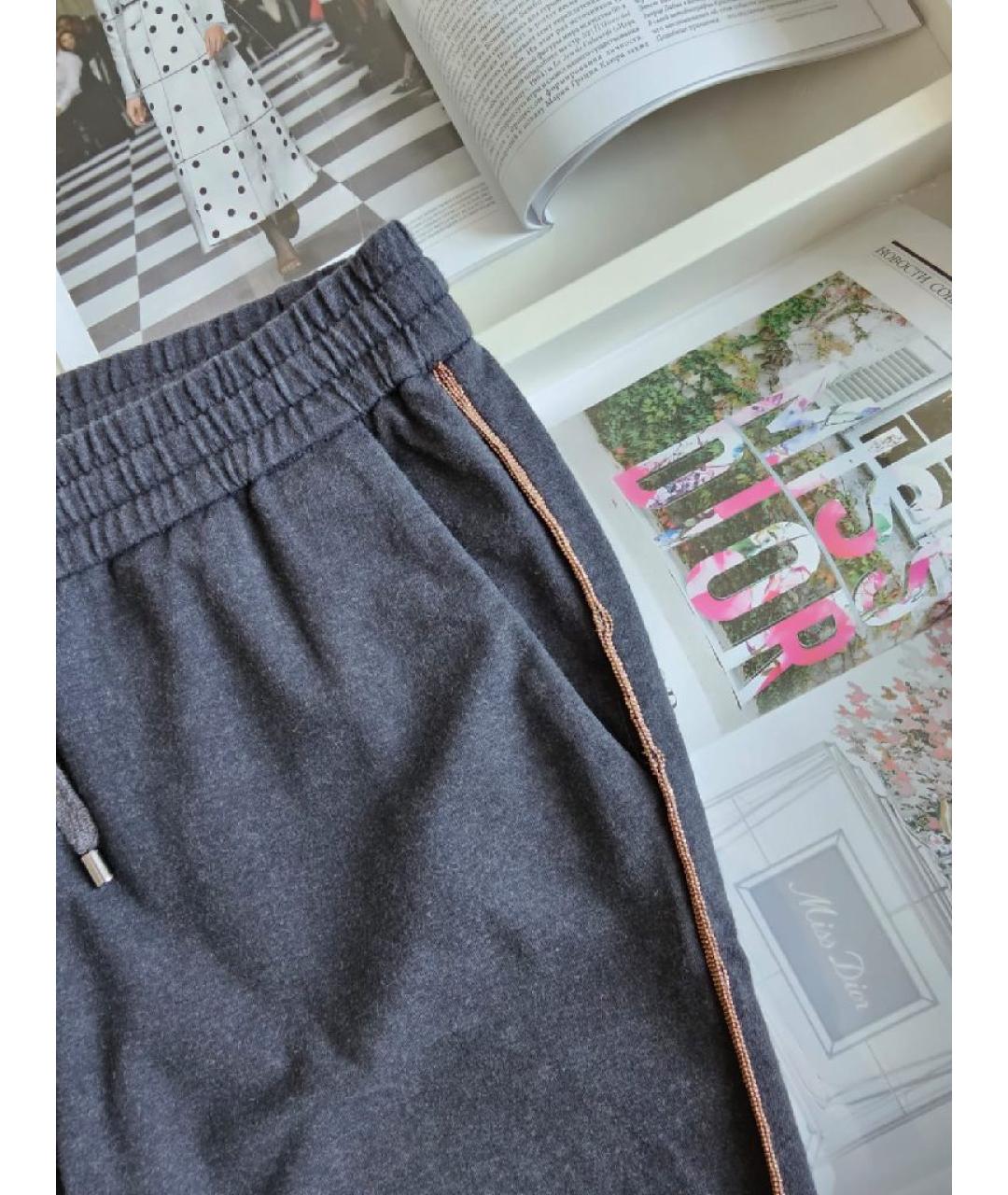 BRUNELLO CUCINELLI Бежевые брюки широкие, фото 5