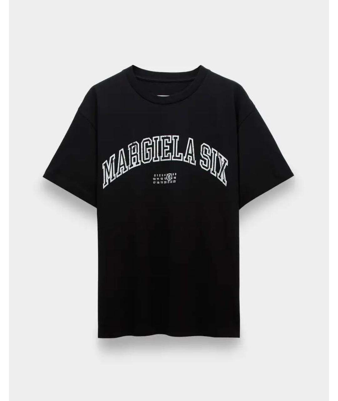 MM6 MAISON MARGIELA Черная хлопковая футболка, фото 5