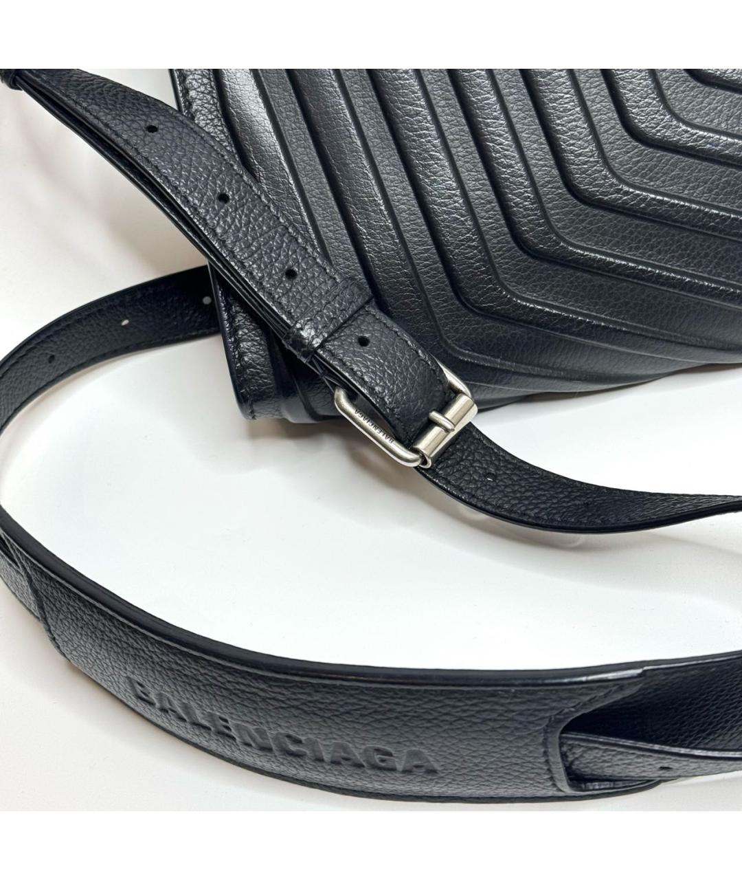 BALENCIAGA Черная кожаная сумка через плечо, фото 7