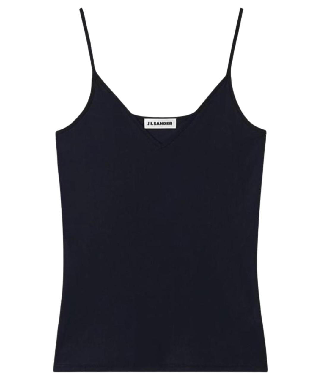 JIL SANDER Черная полиамидовая майка, фото 1