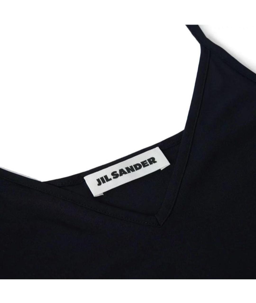 JIL SANDER Черная полиамидовая майка, фото 3