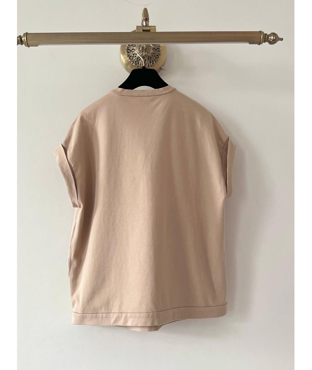 BRUNELLO CUCINELLI Коричневая футболка, фото 3