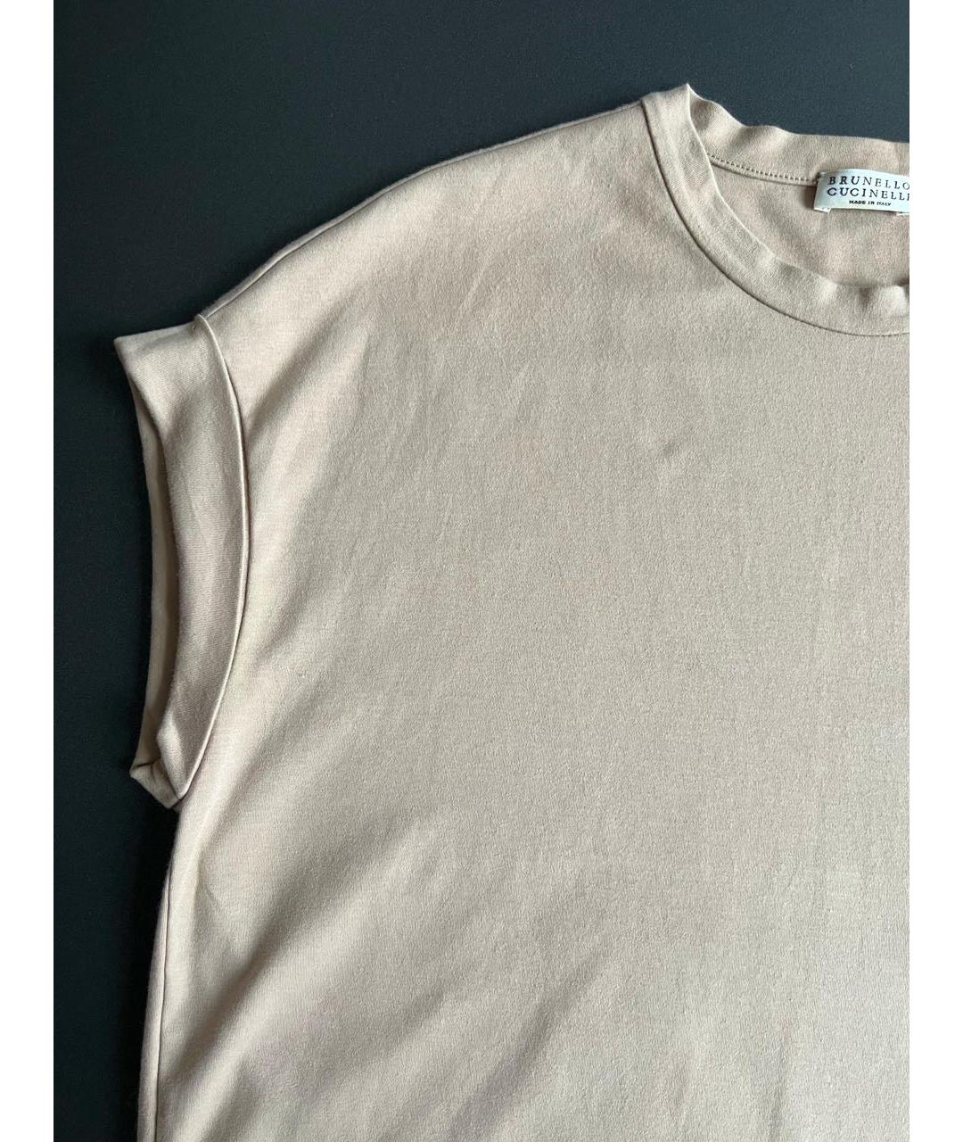 BRUNELLO CUCINELLI Коричневая футболка, фото 6