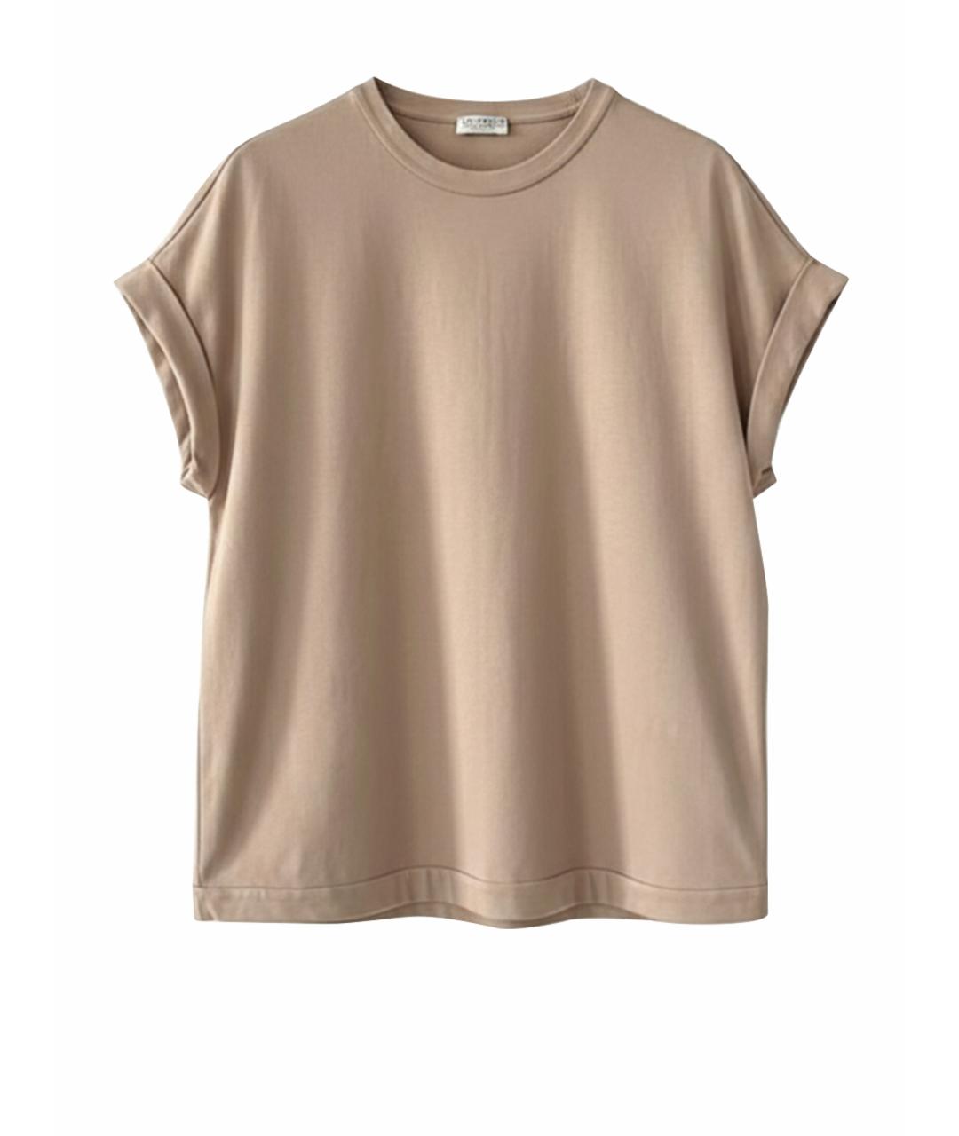 BRUNELLO CUCINELLI Коричневая футболка, фото 1