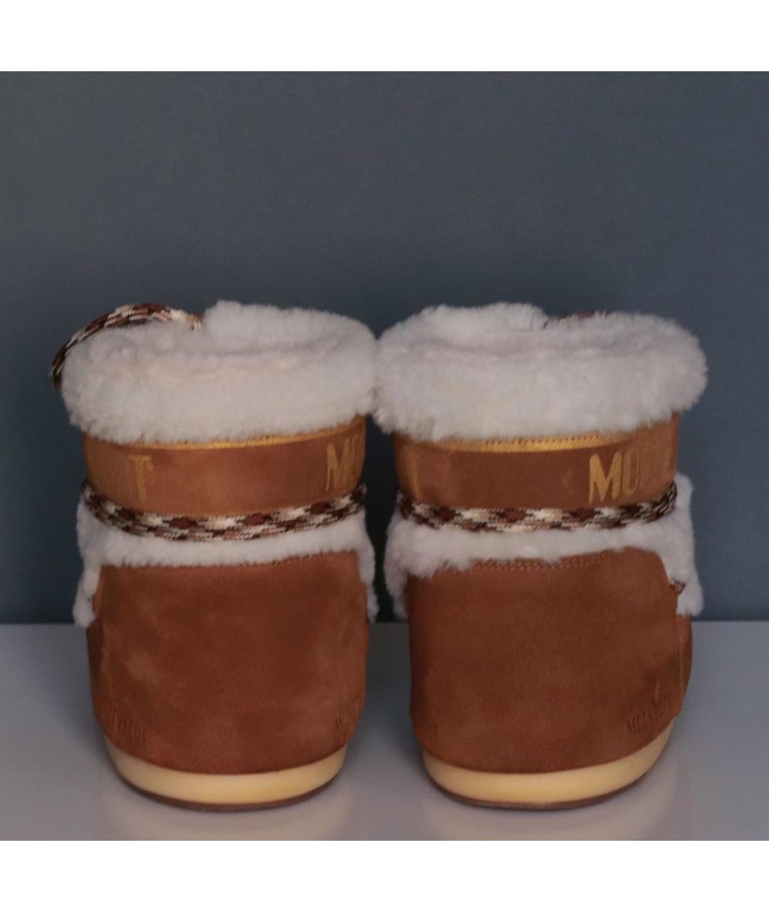 MOON BOOT Коричневые замшевые ботинки, фото 4