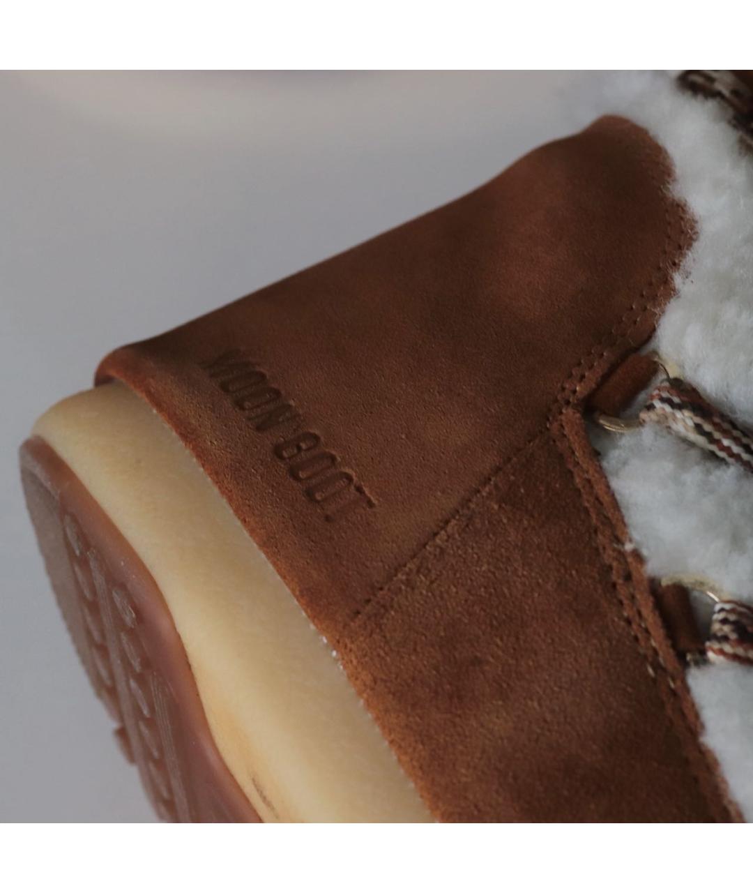 MOON BOOT Коричневые замшевые ботинки, фото 6