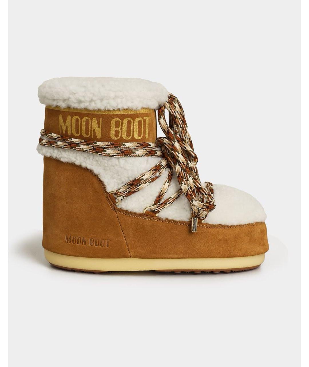 MOON BOOT Коричневые замшевые ботинки, фото 9