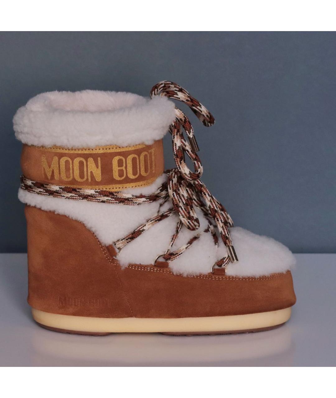 MOON BOOT Коричневые замшевые ботинки, фото 2